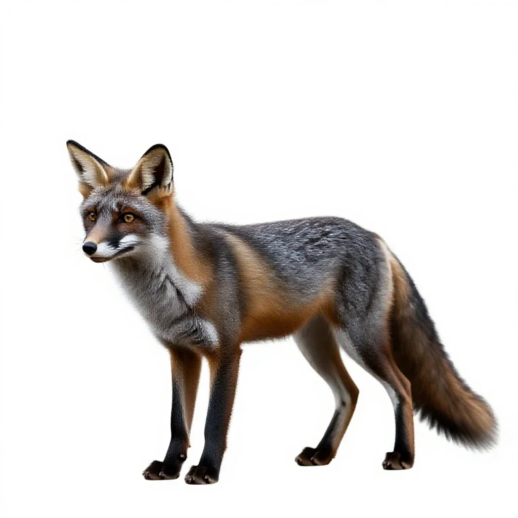 Fox isolated on a white background