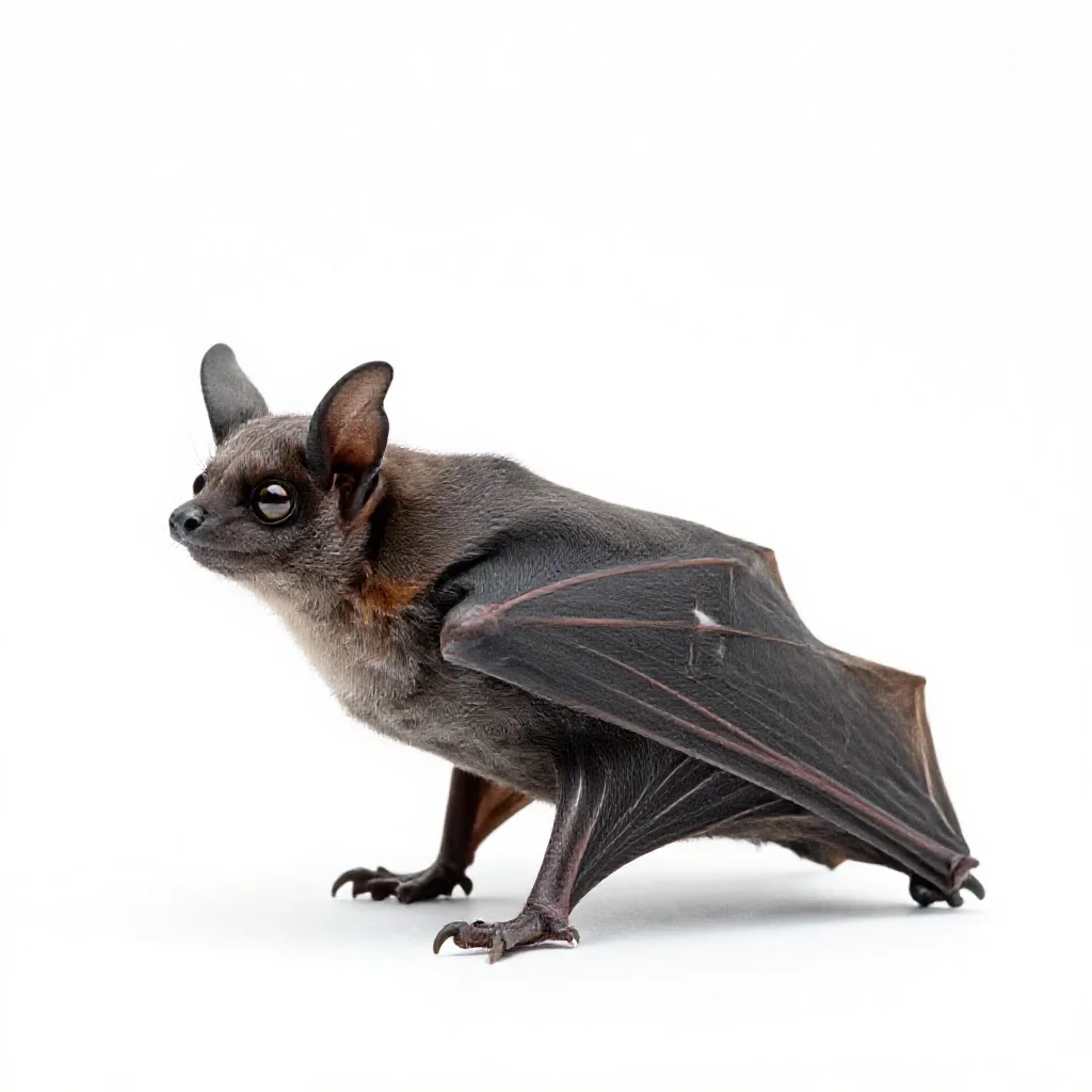 Frosted bat isolated on a white background