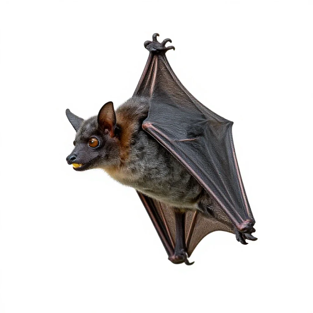 Fruit bat isolated on a white background
