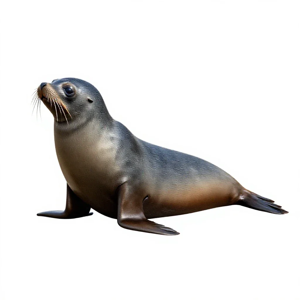 Fur seal isolated on a white background