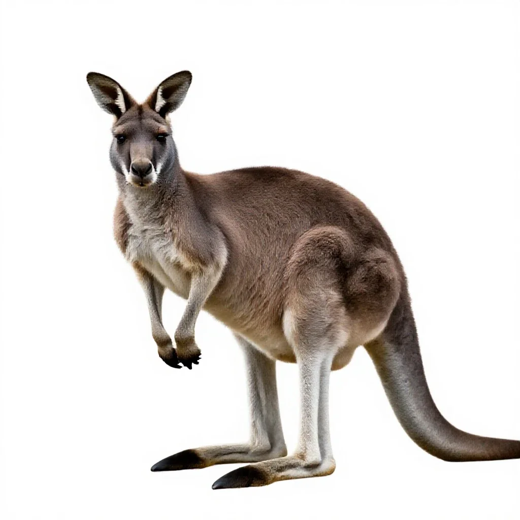 Giant kangaroo isolated on a white background
