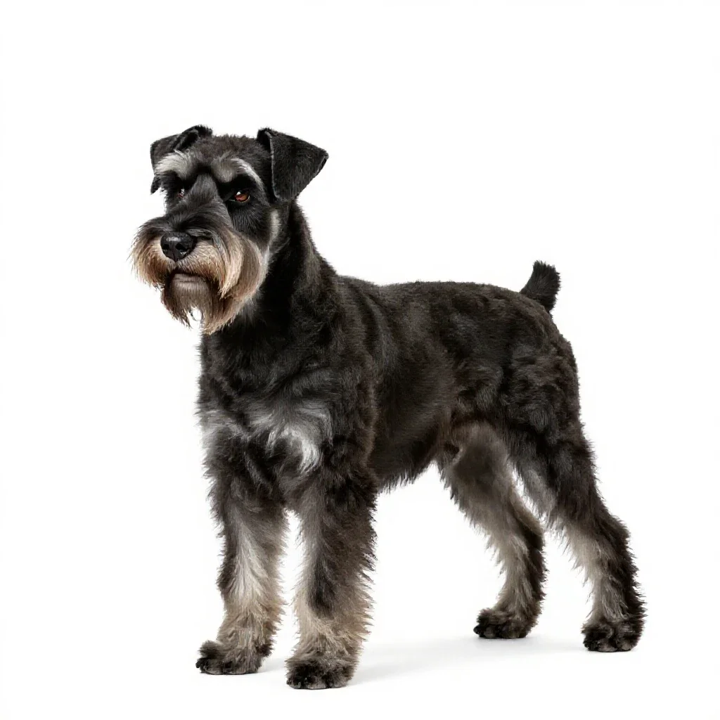 Giant schnauzer isolated on a white background