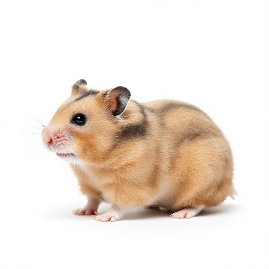 Golden hamster isolated on a white background