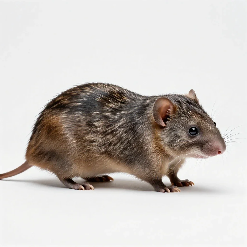 Golden mole isolated on a white background