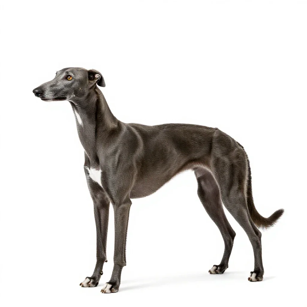 Greyhound isolated on a white background