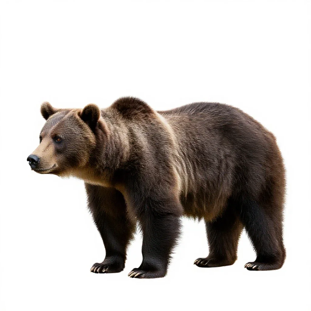 Grizzly isolated on a white background