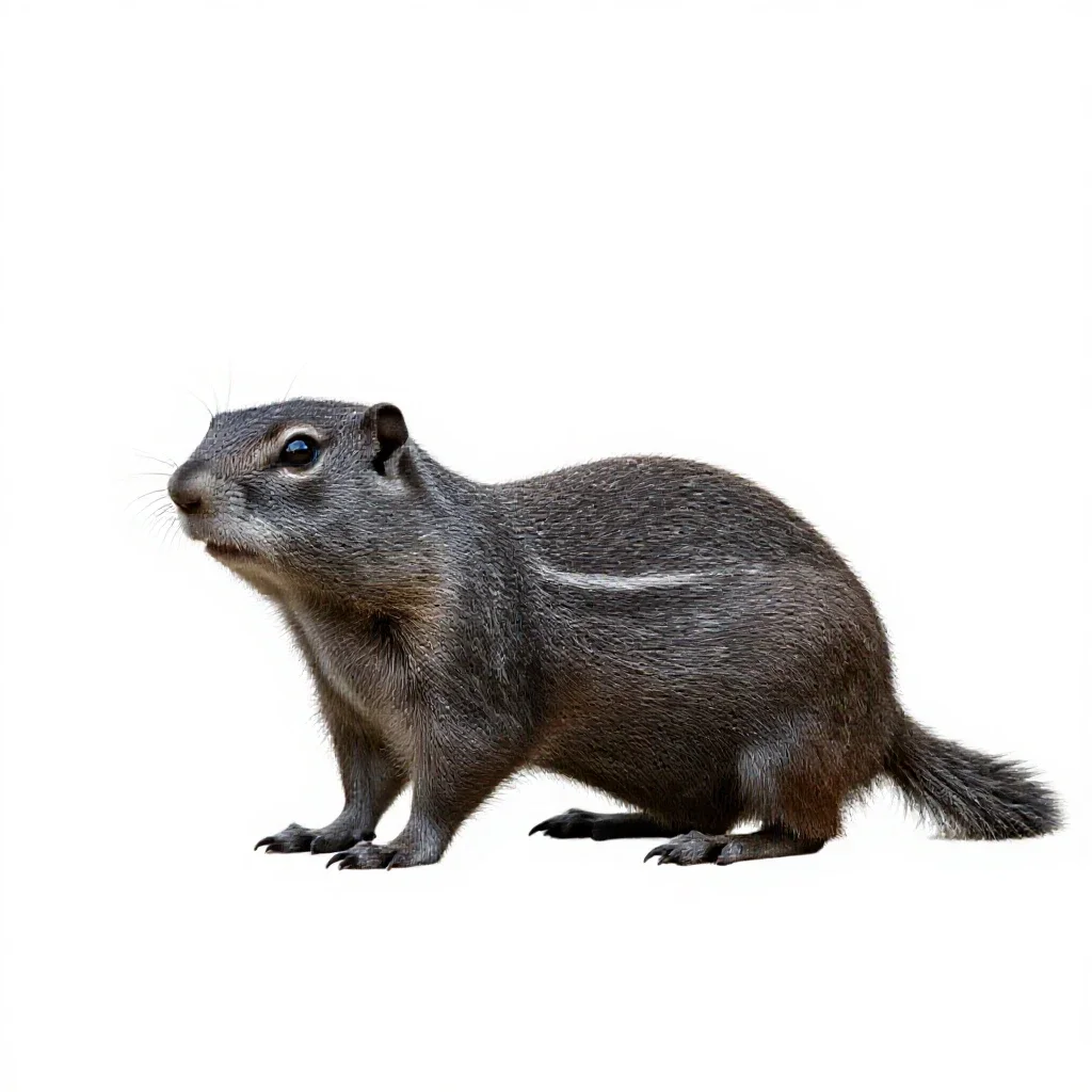 Ground squirrel isolated on a white background