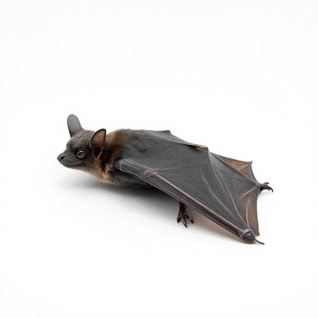 Guano bat isolated on a white background