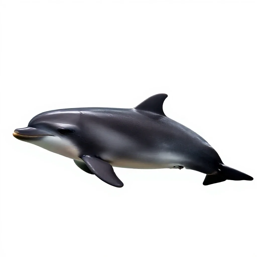 Harbor porpoise isolated on a white background