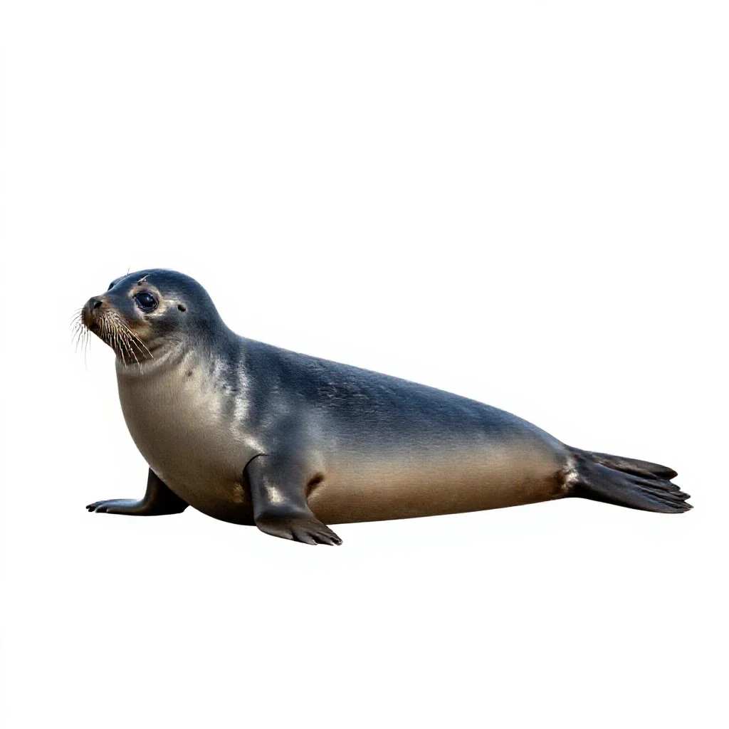 Harp seal isolated on a white background