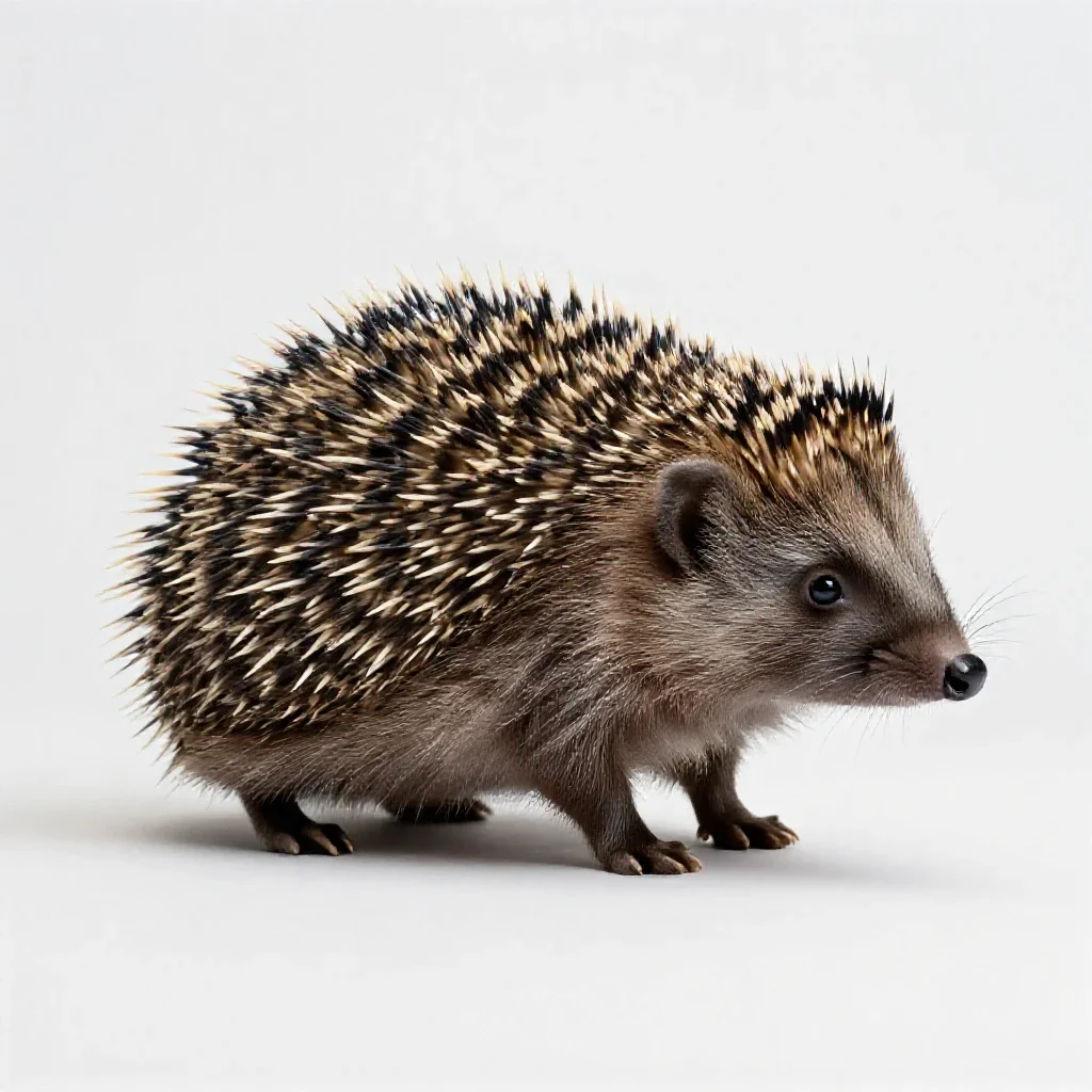 Hedgehog isolated on a white background