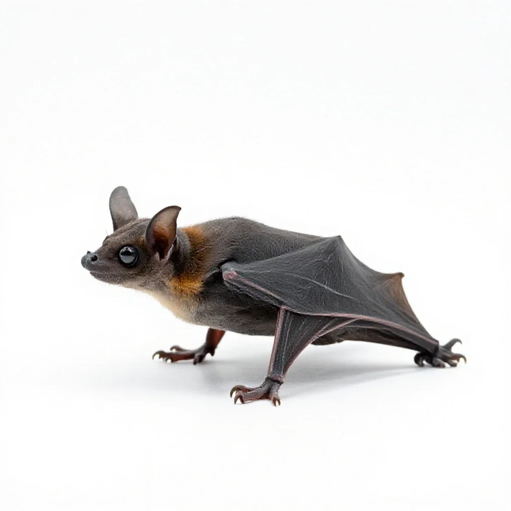 Hognose bat isolated on a white background