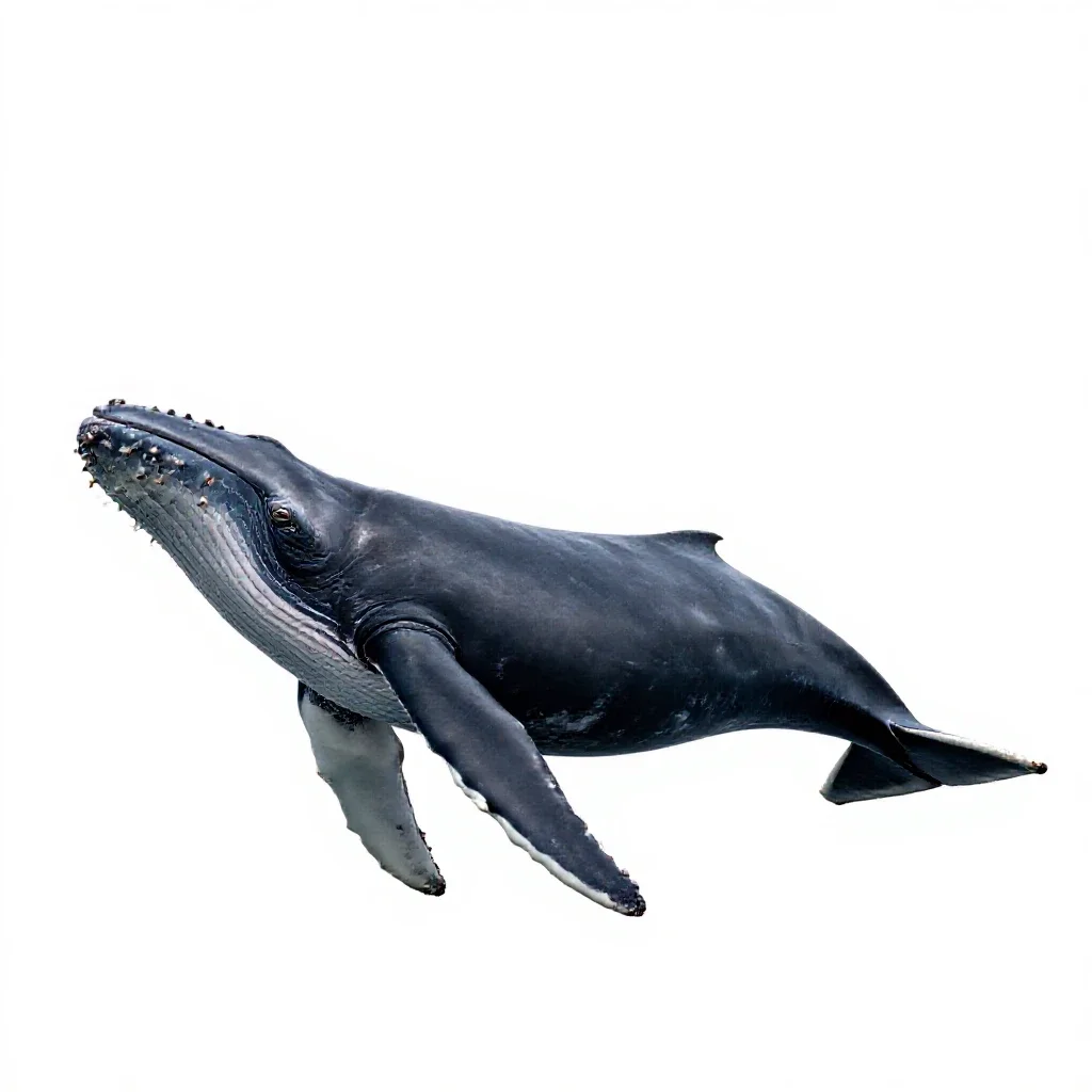 Humpback isolated on a white background