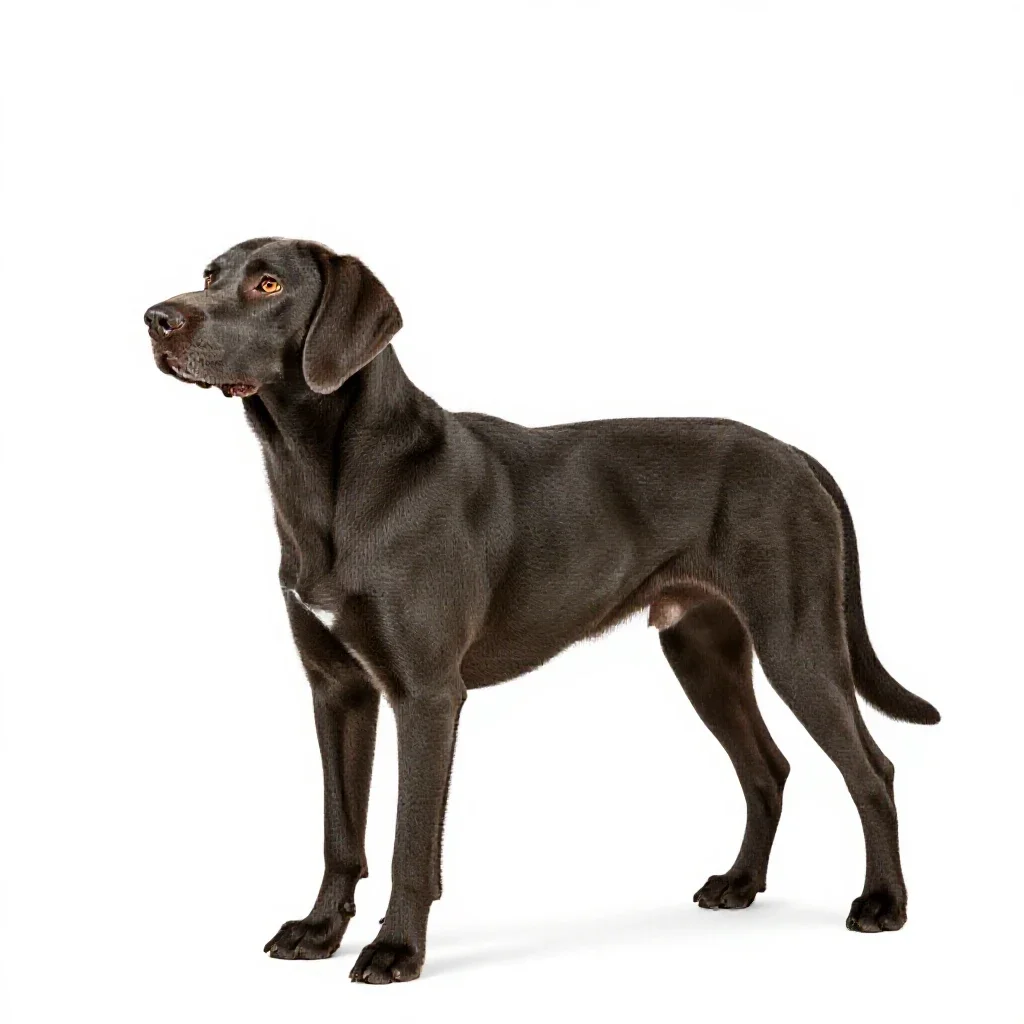 Hunting dog isolated on a white background