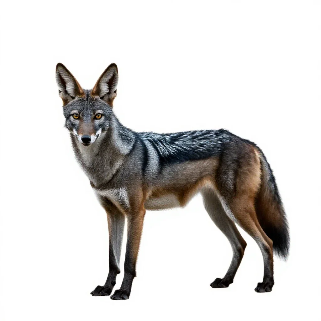 Jackal isolated on a white background