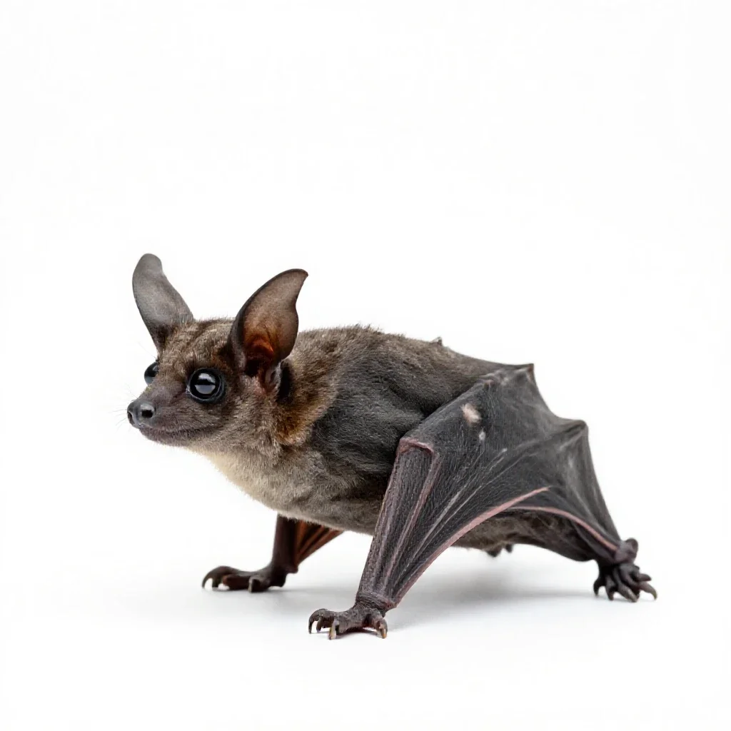 Jackass bat isolated on a white background