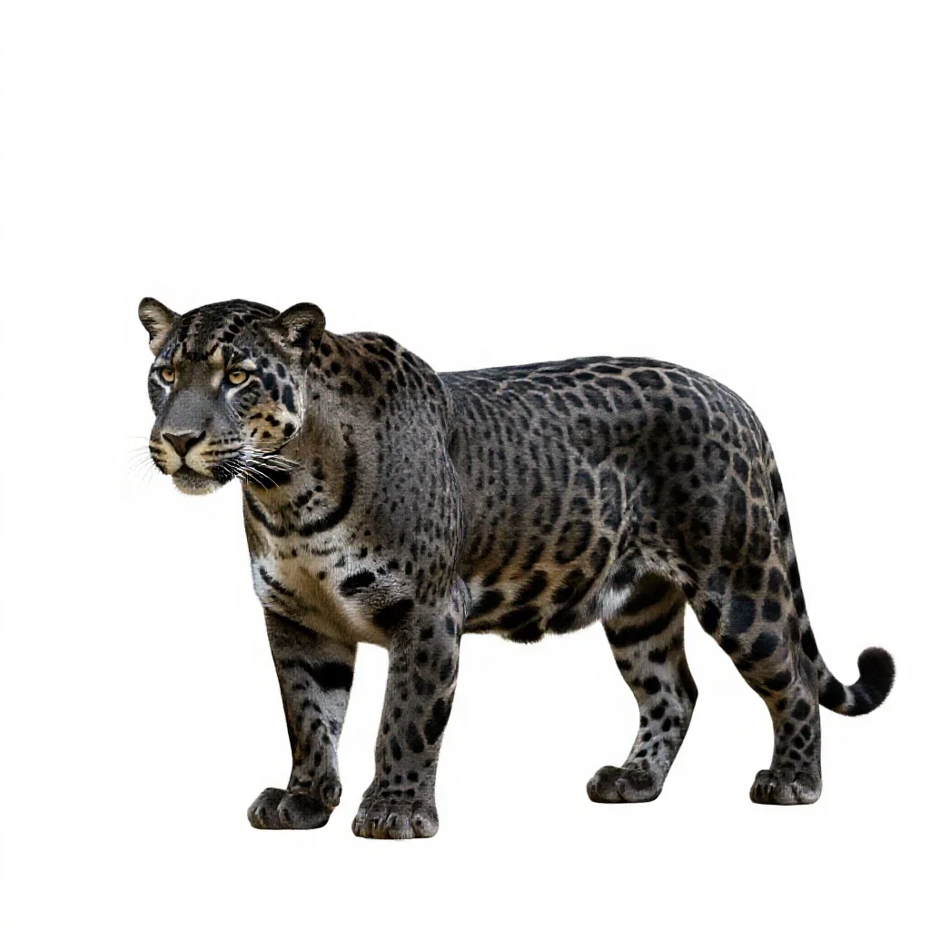 Jaguar isolated on a white background