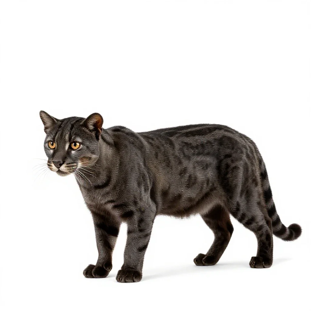 Jaguarundi isolated on a white background