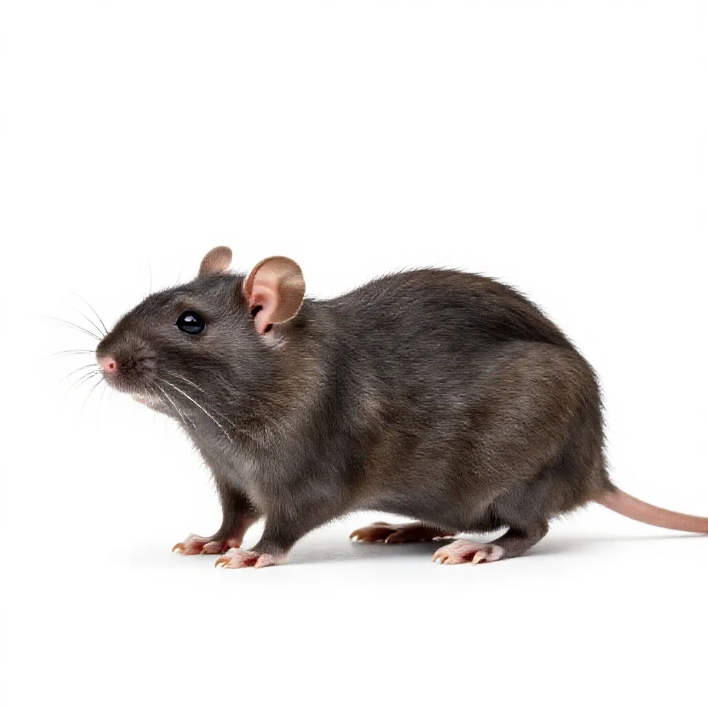 Jerboa rat isolated on a white background