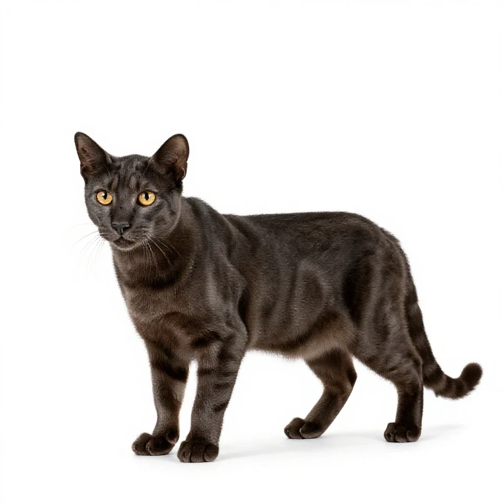 Jungle cat isolated on a white background