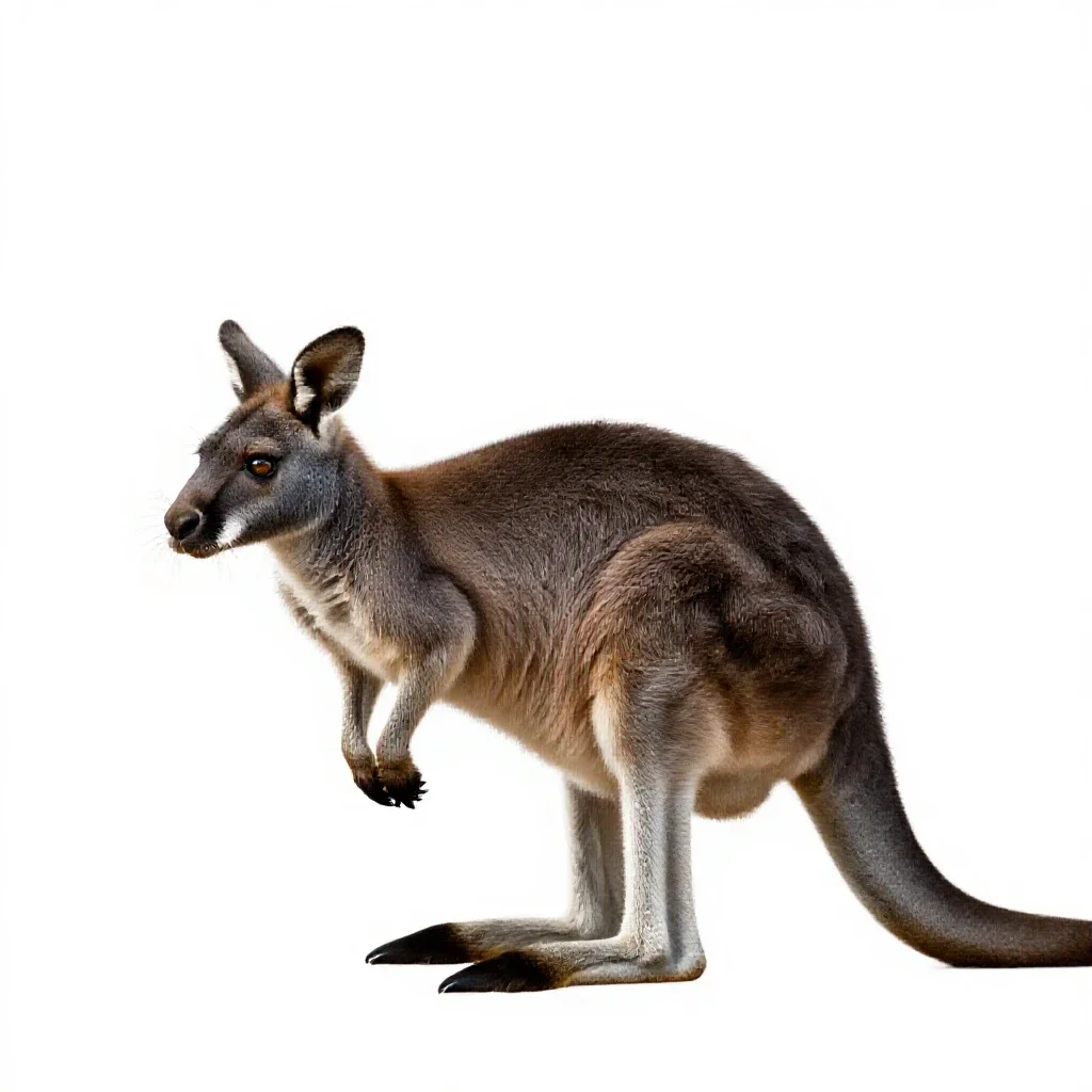 Kangaroo mouse isolated on a white background