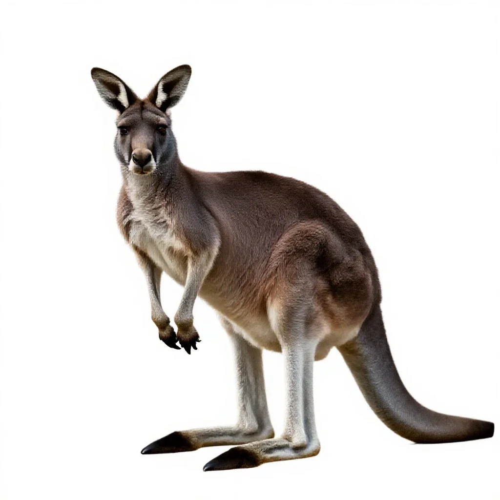 Kangaroo isolated on a white background