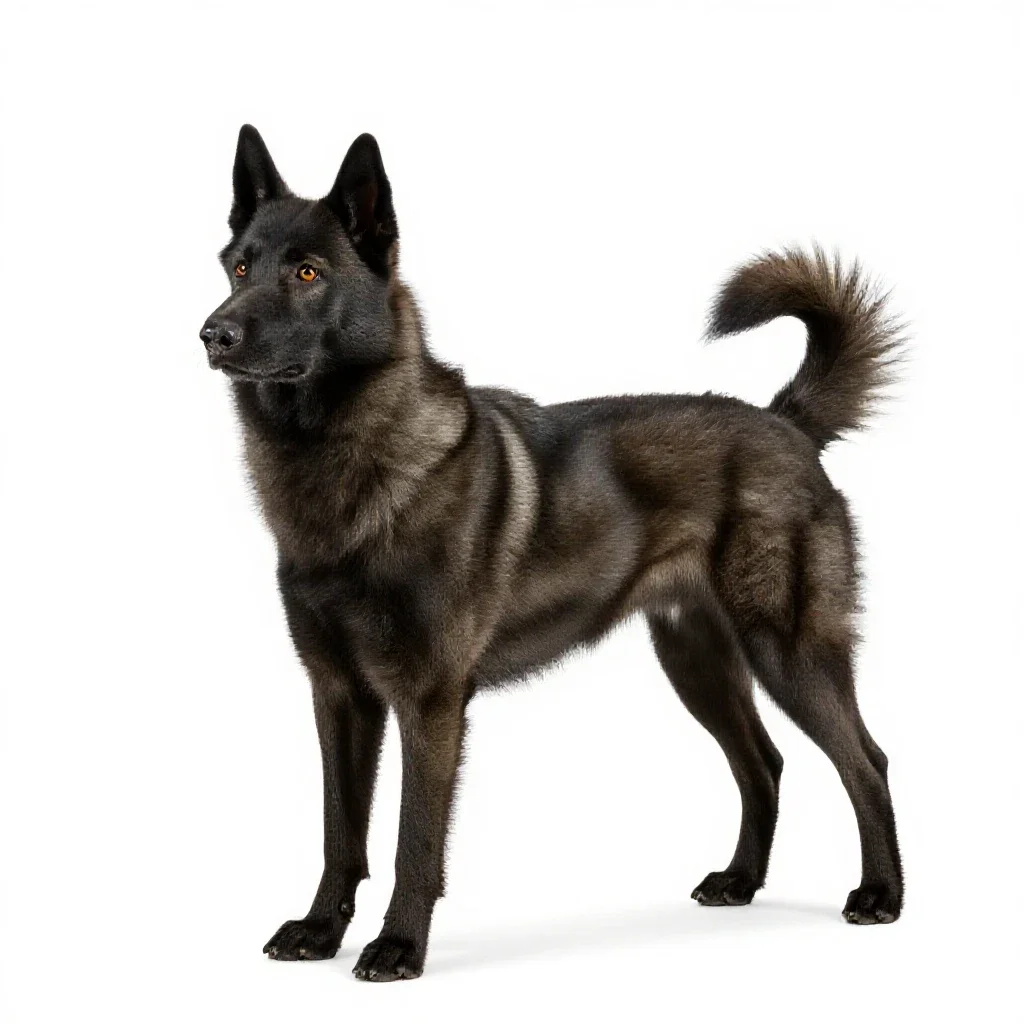 Keeshond isolated on a white background