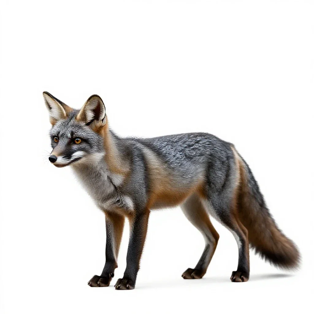 Kit fox isolated on a white background