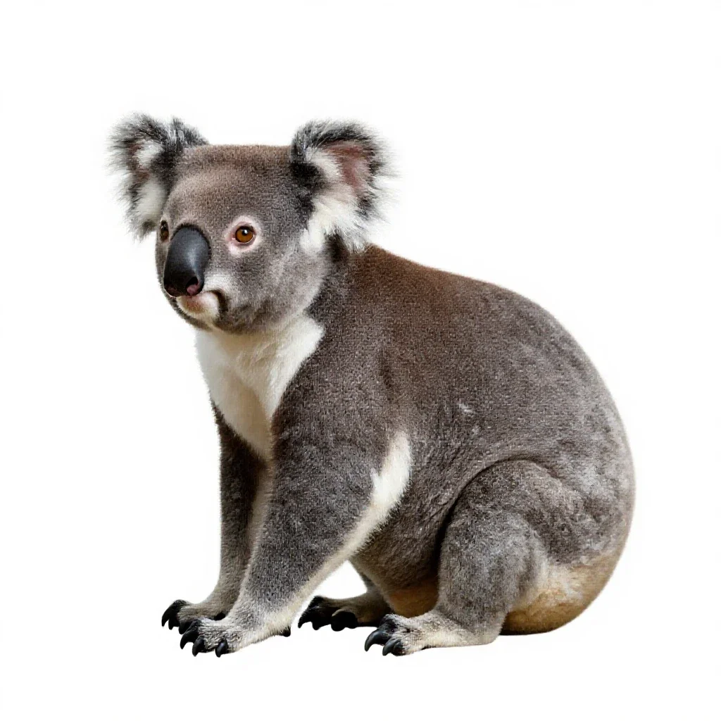 Koala isolated on a white background