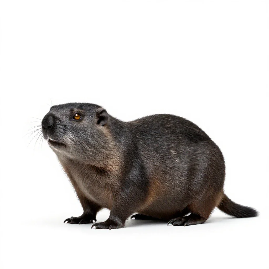 Lemming isolated on a white background
