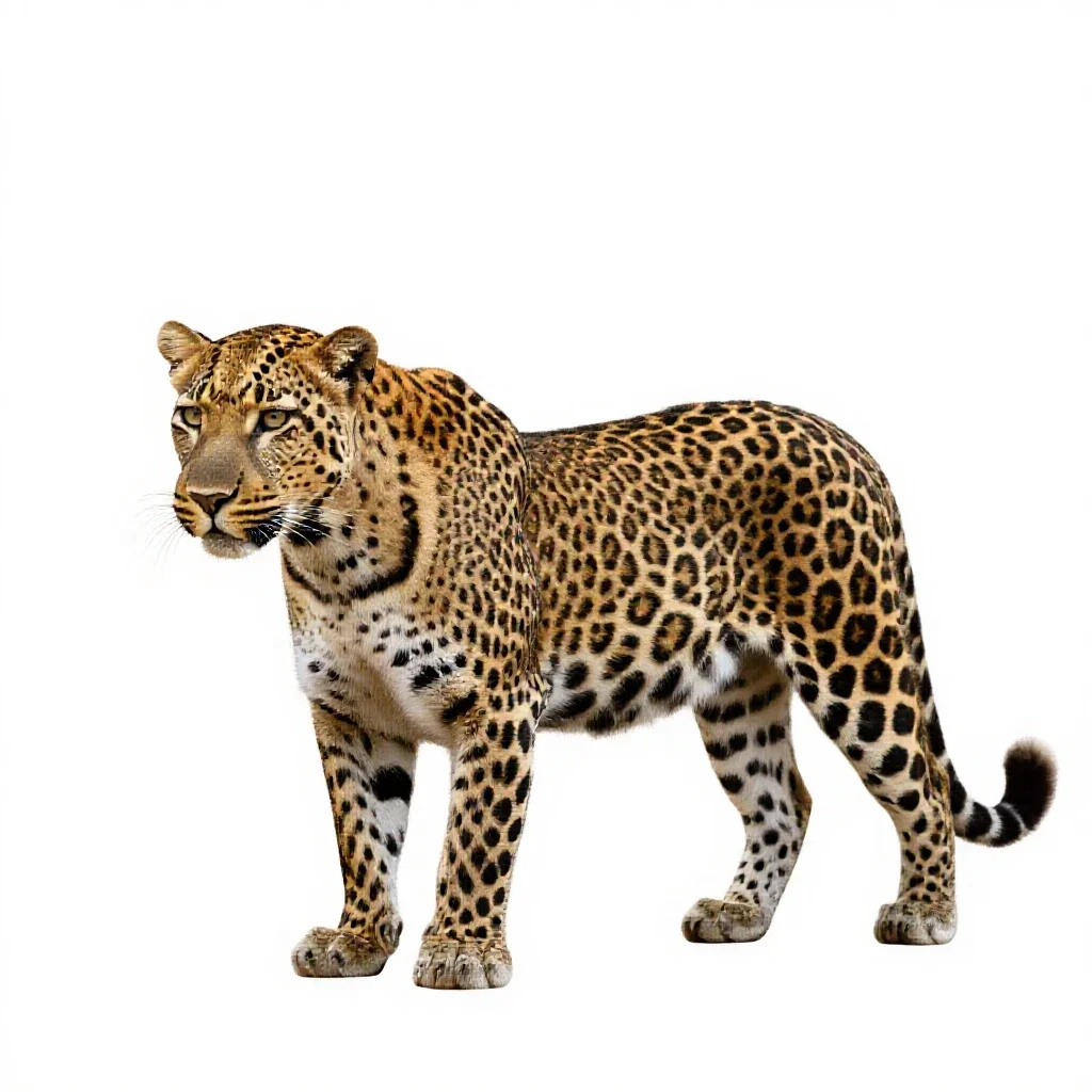 Leopard isolated on a white background