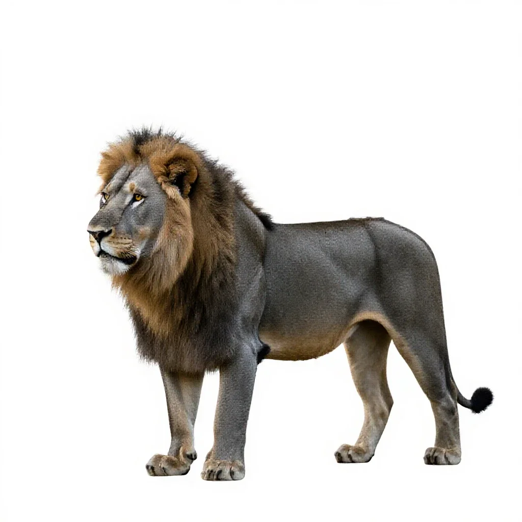 Lion isolated on a white background
