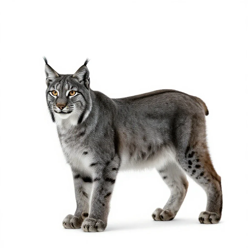 Lynx isolated on a white background