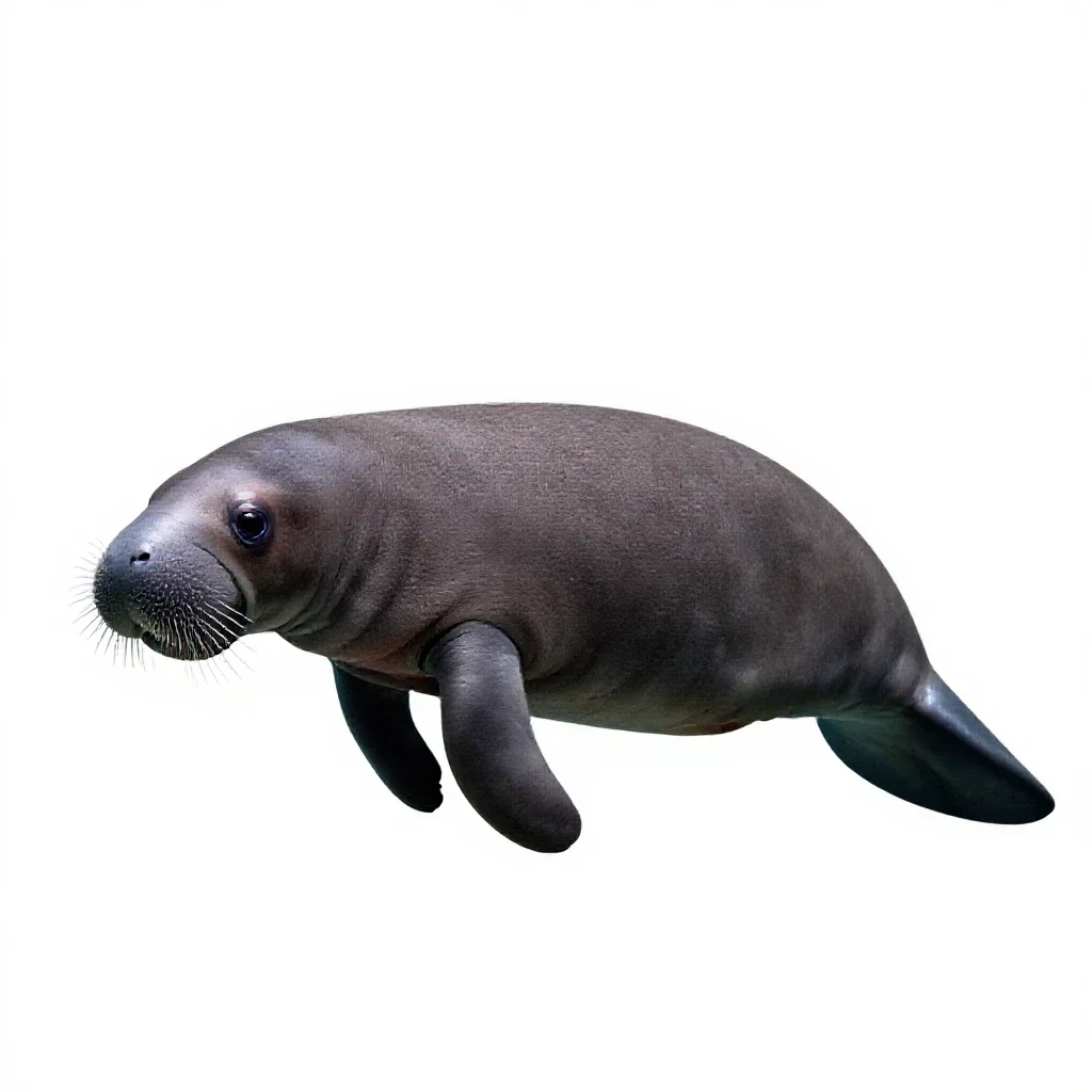 Manatee isolated on a white background