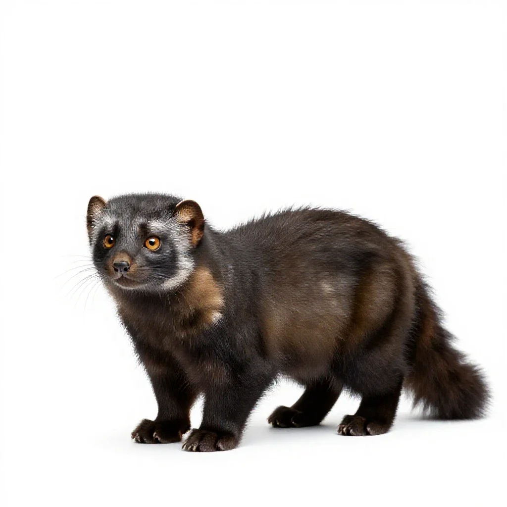 Manul isolated on a white background