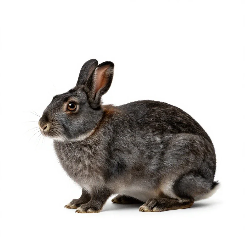 Marsh hare isolated on a white background