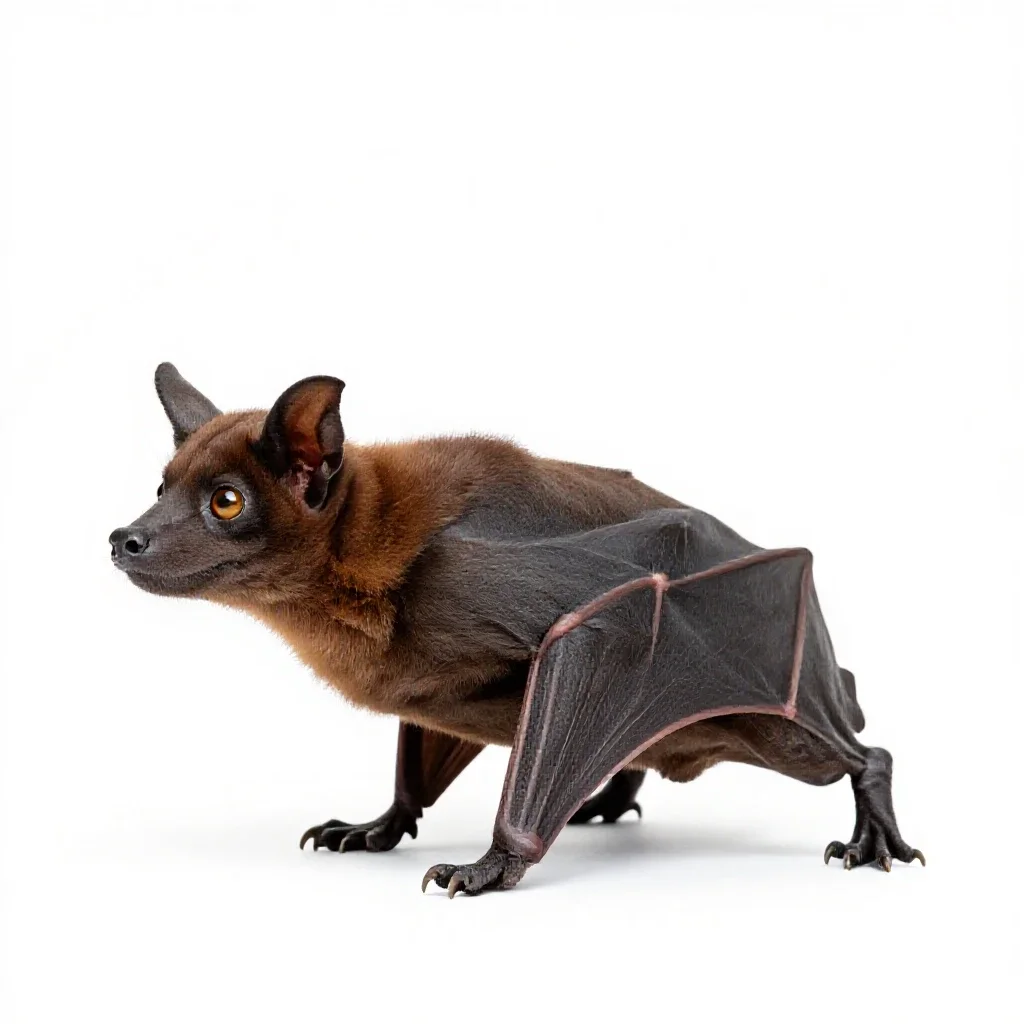 Mastiff bat isolated on a white background