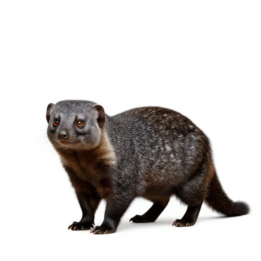 Meerkat isolated on a white background
