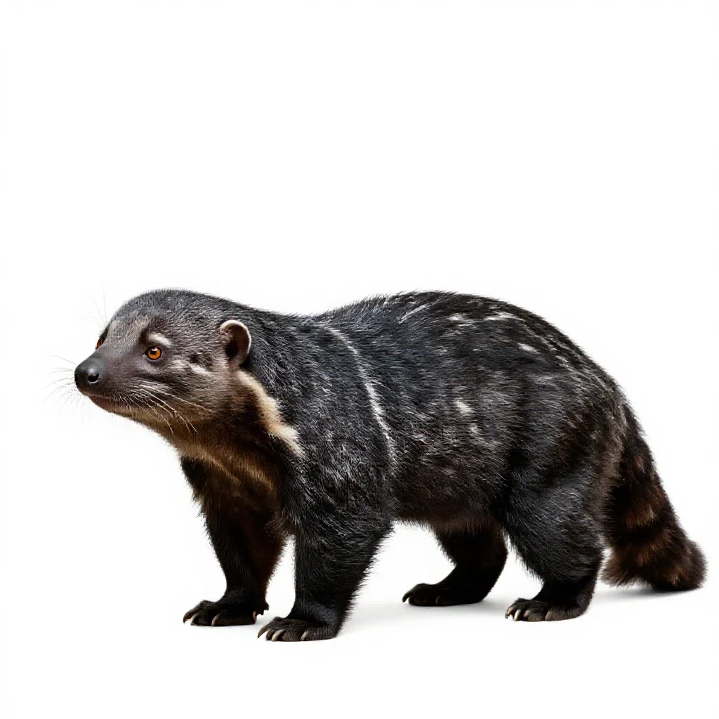 Mongoose isolated on a white background