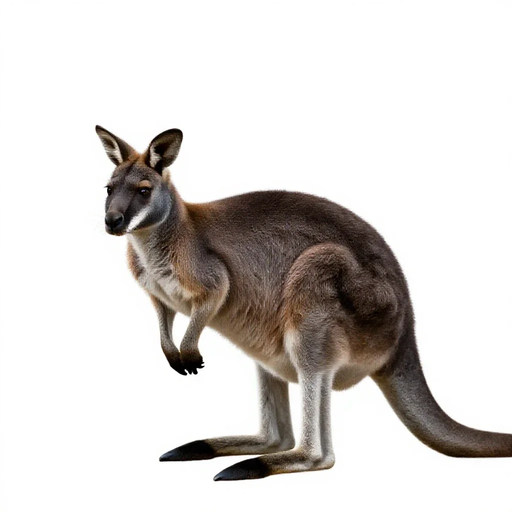 Musk kangaroo isolated on a white background