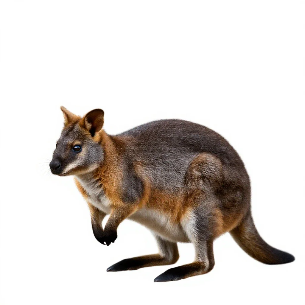 Pademelon isolated on a white background