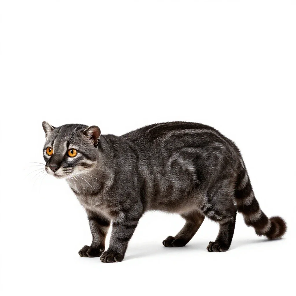 Palm cat isolated on a white background
