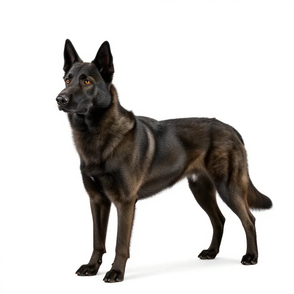 Police dog isolated on a white background
