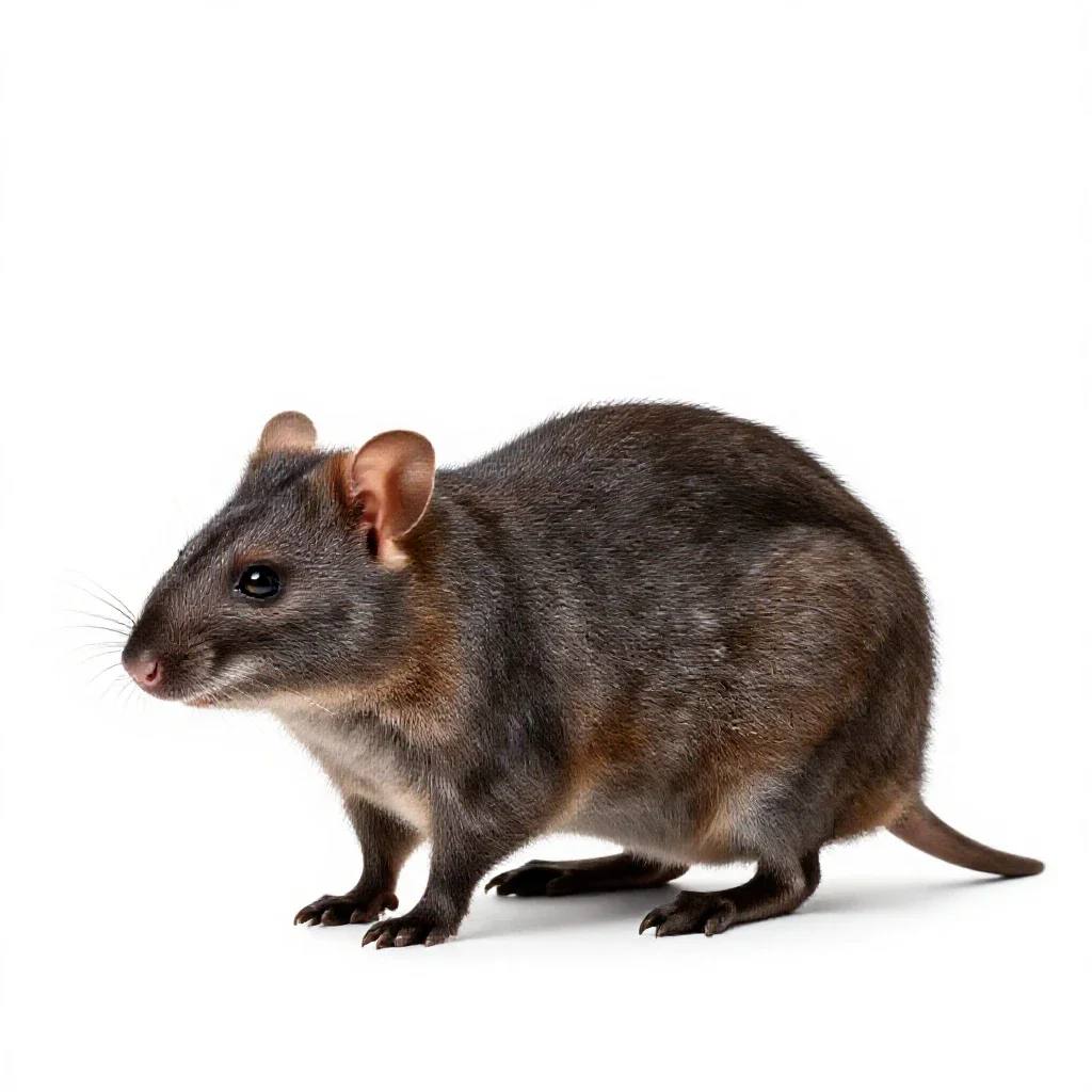 Potoroo isolated on a white background