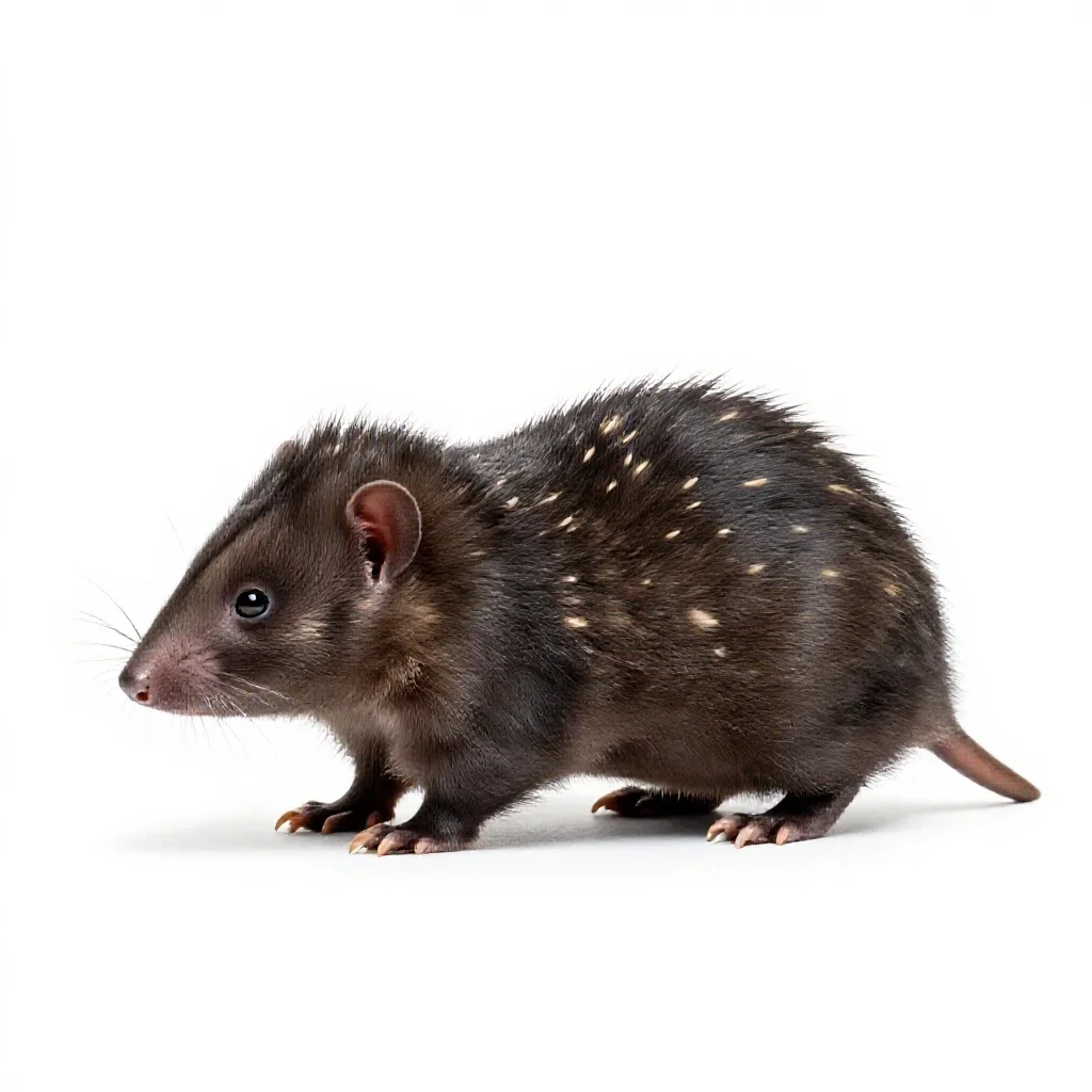 Pouched mole isolated on a white background
