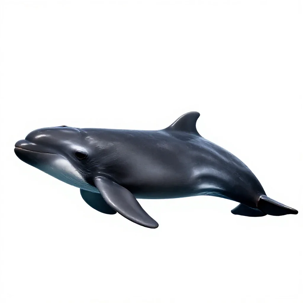 Pygmy sperm whale isolated on a white background