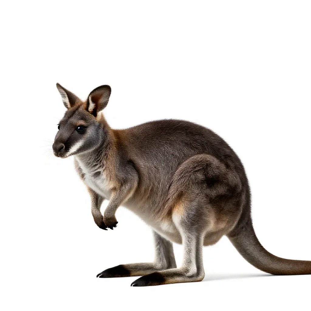 Rat kangaroo isolated on a white background