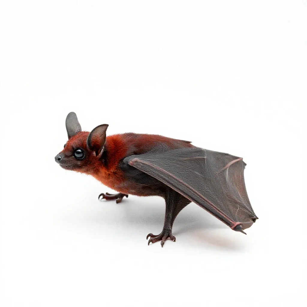 Red bat isolated on a white background