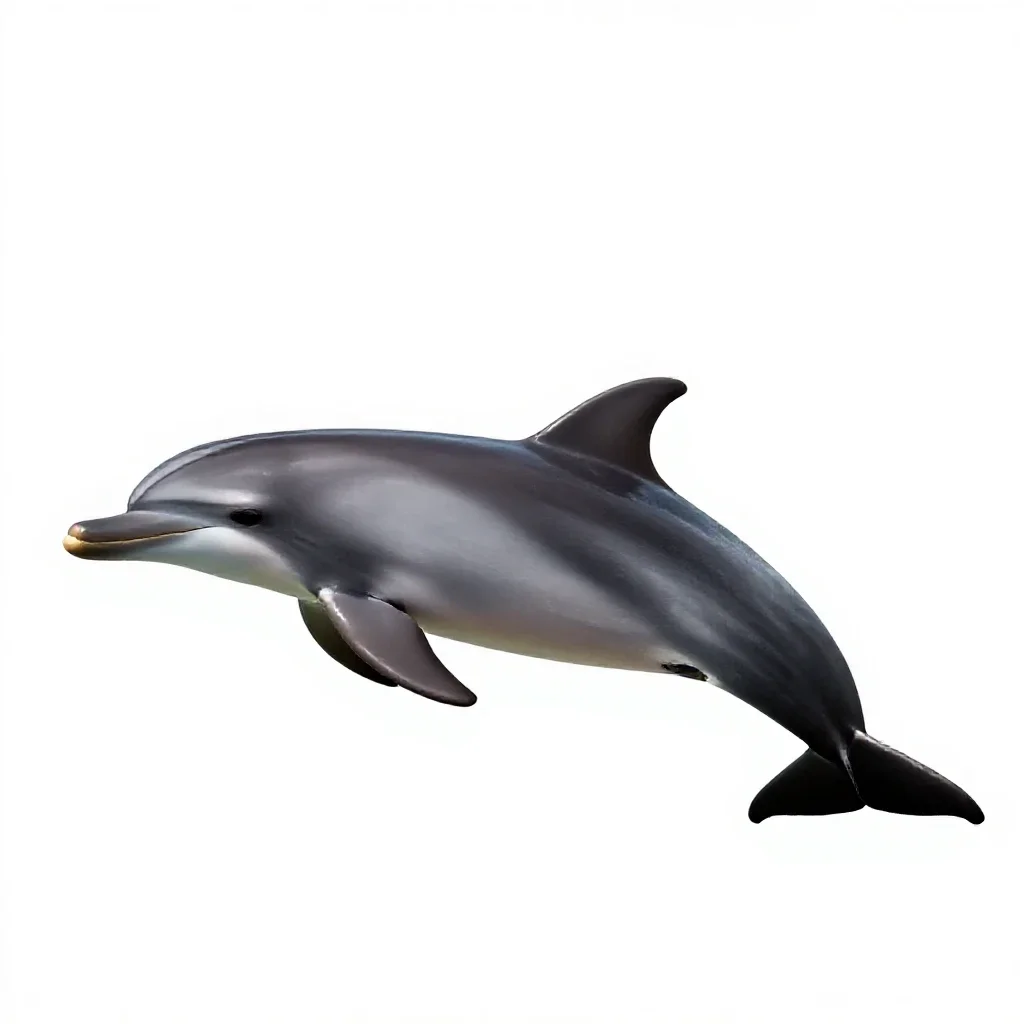 River dolphin isolated on a white background