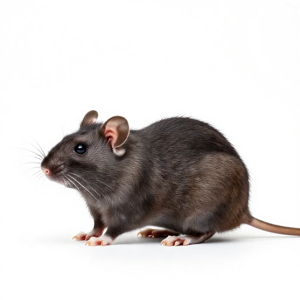 Rodent isolated on a white background